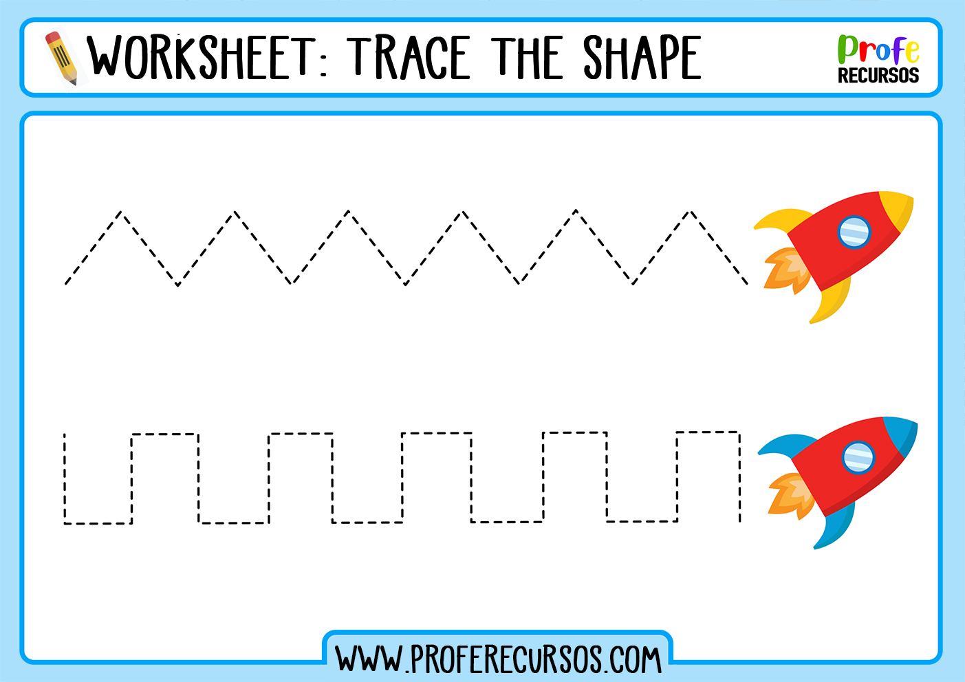 Tracing exercises for toddlers