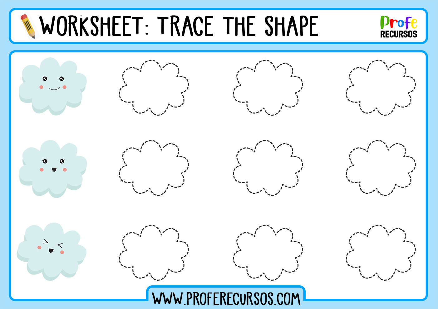 Tracing shapes and lines for kids