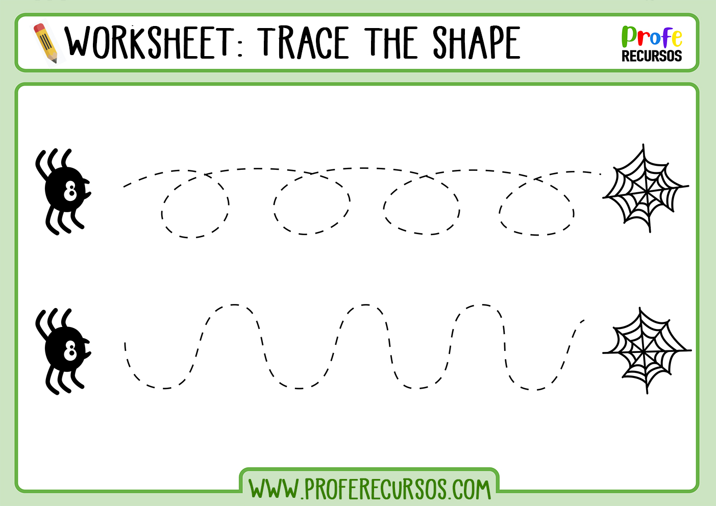 Tracing shapes printable worksheets