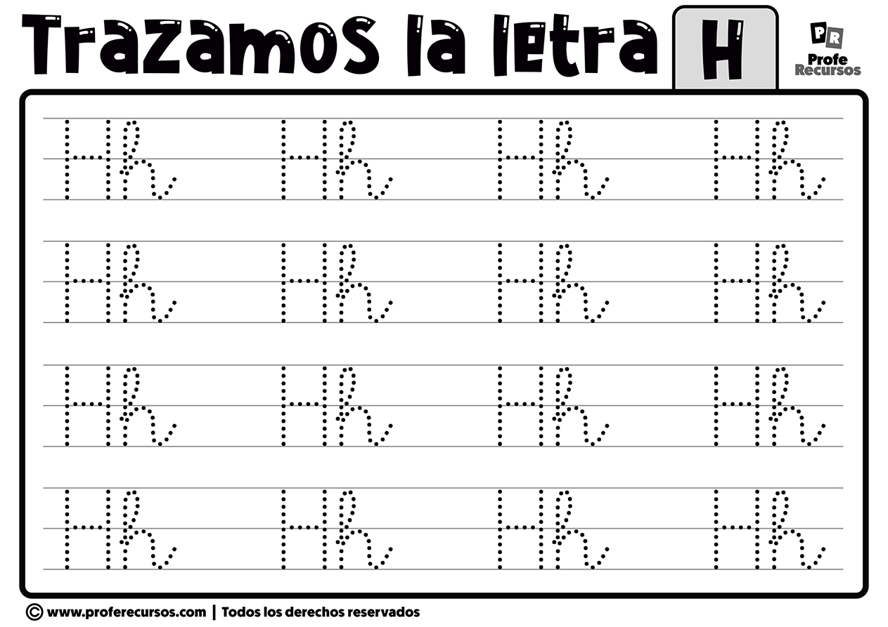 Trazar la letra h