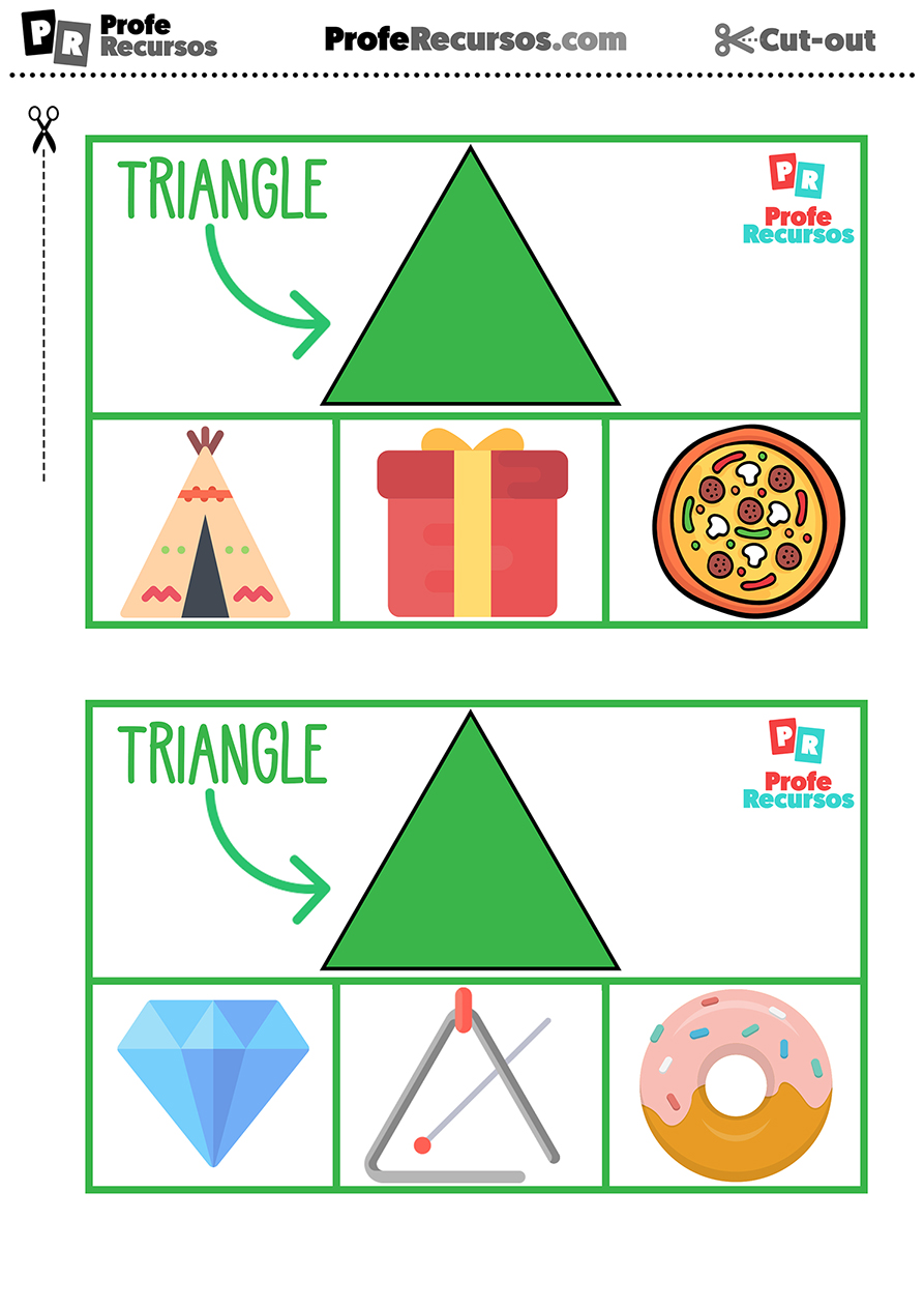 Triangulo formas geometricas en ingles