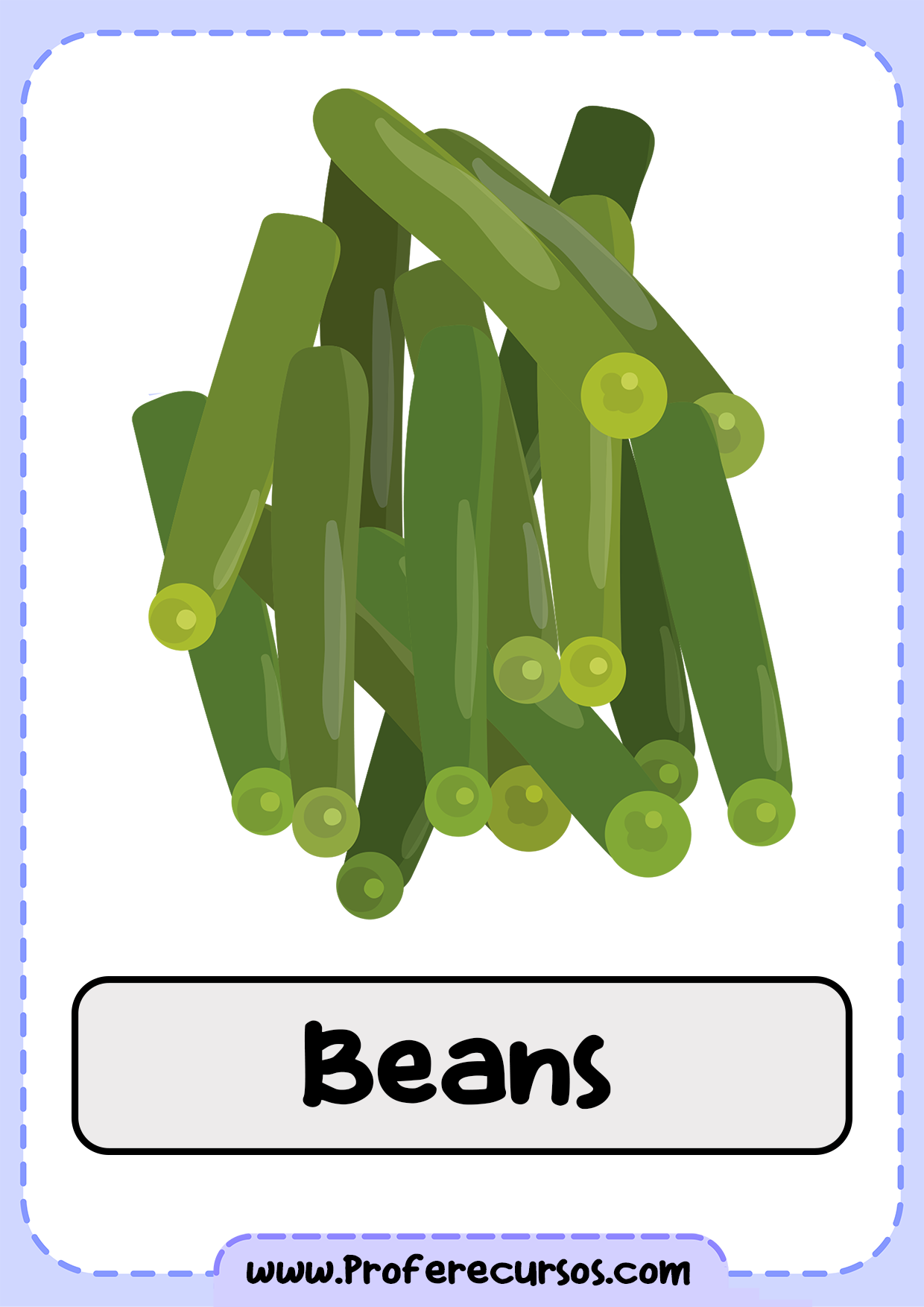 Vegetables-Vocabulary-Beans