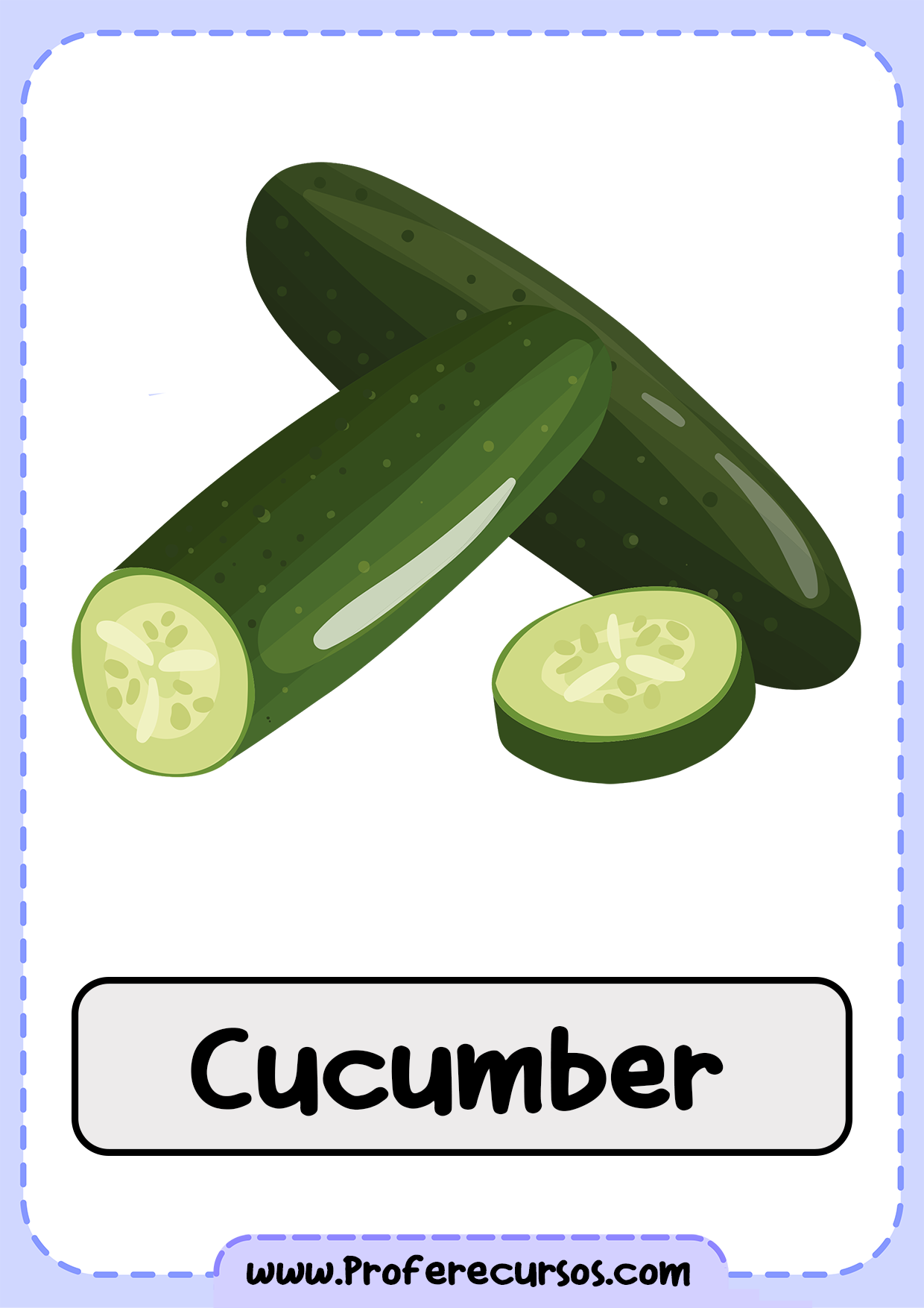 Vegetables-Vocabulary-Cucumber
