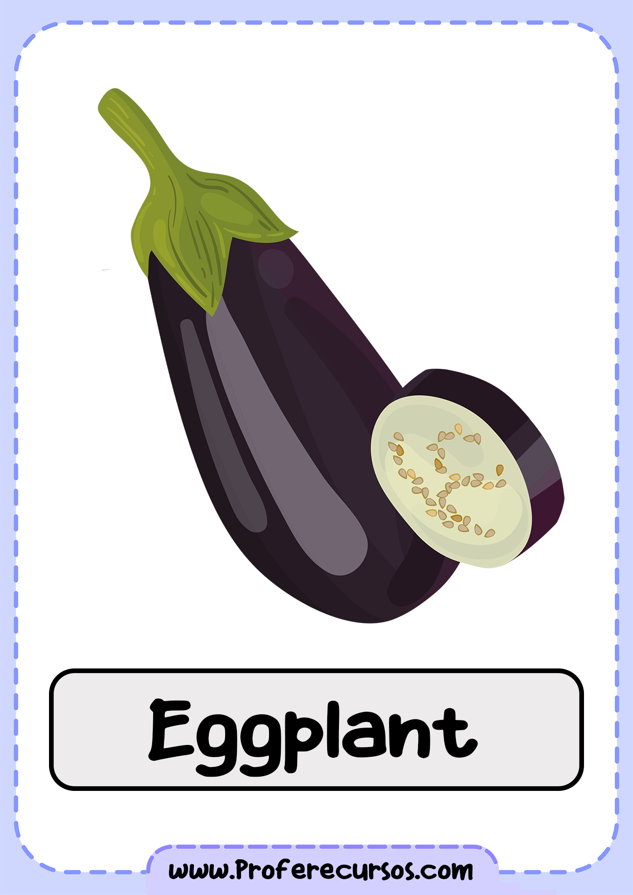 Vegetables-Vocabulary-Eggplant