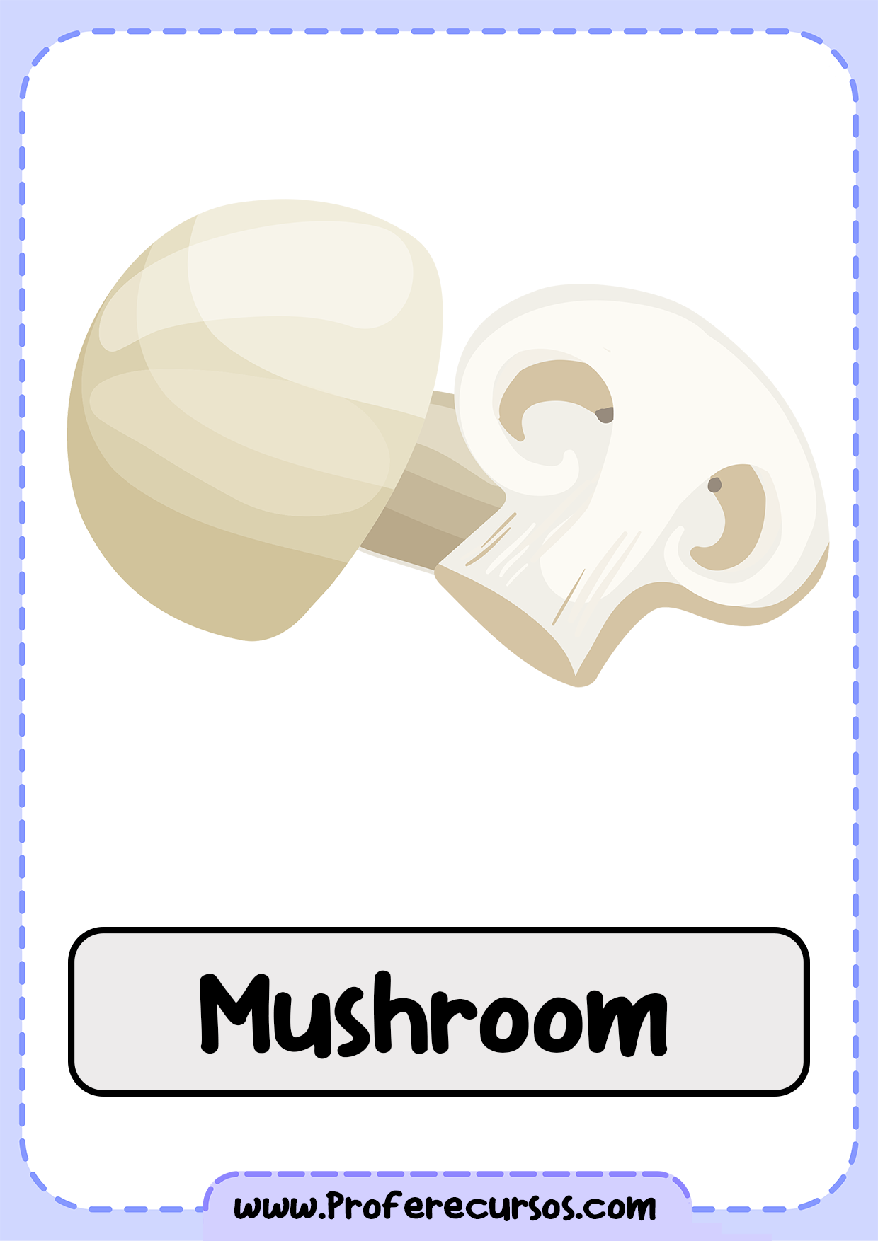 Vegetables-Vocabulary-Mushroom