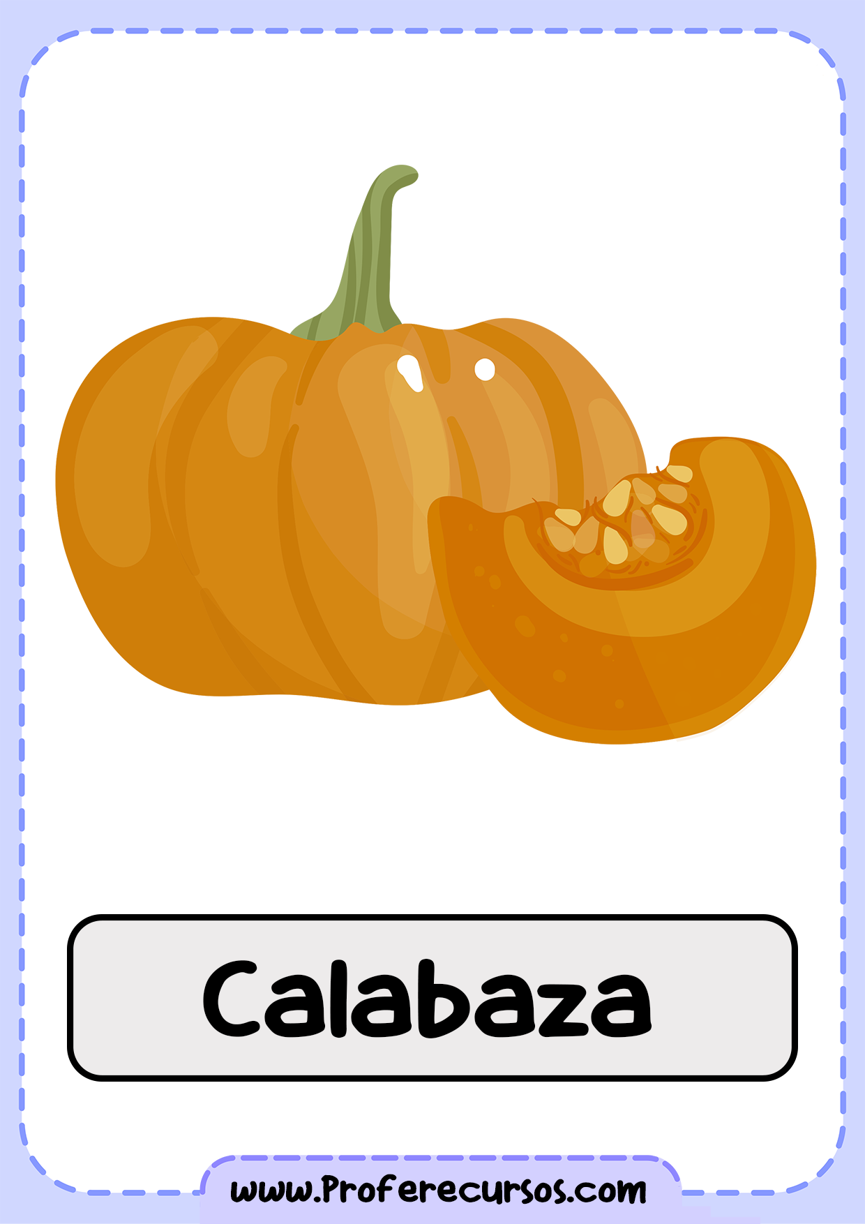 Vocabulario-Verduras-Vegetales-Calabaza