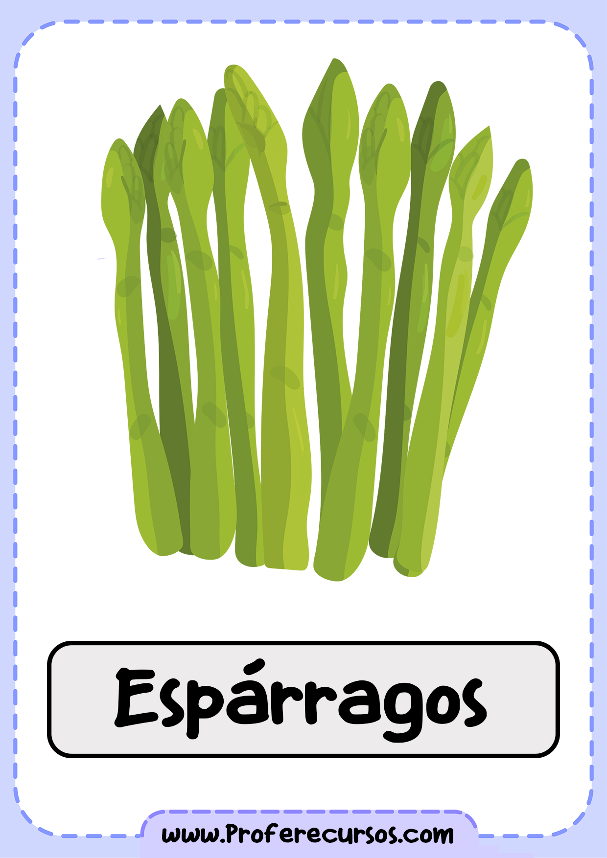 Vocabulario-Verduras-Vegetales-Esparragos