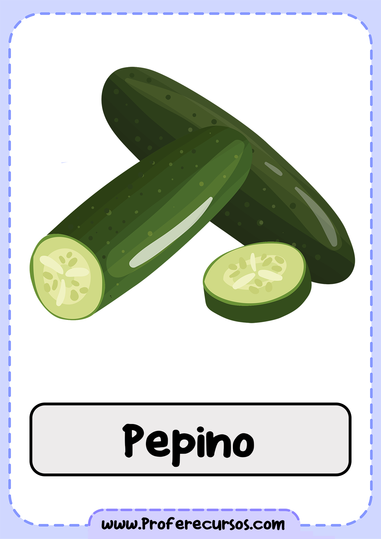 Vocabulario-Verduras-Vegetales-Pepino