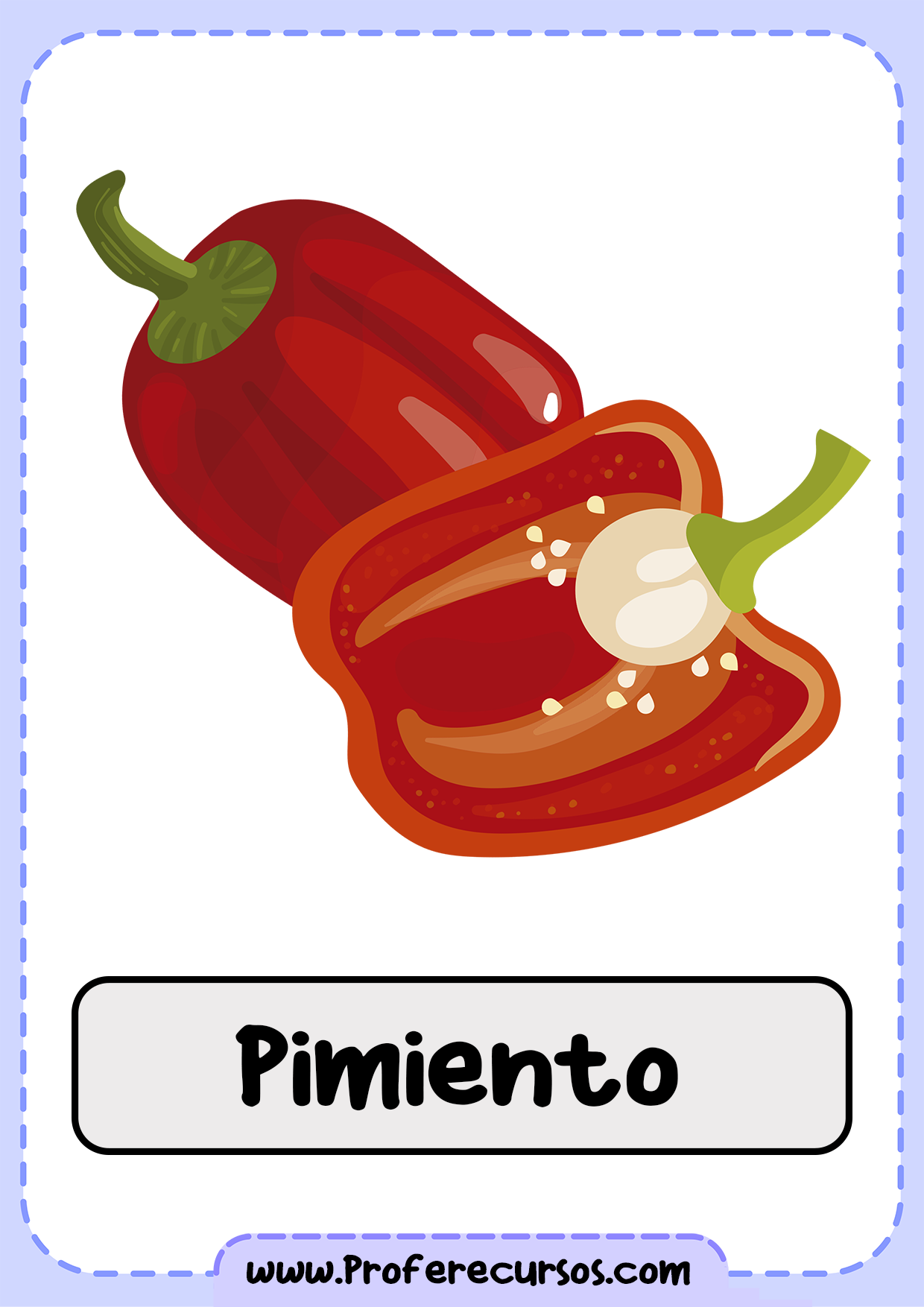 Vocabulario-Verduras-Vegetales-Pimiento