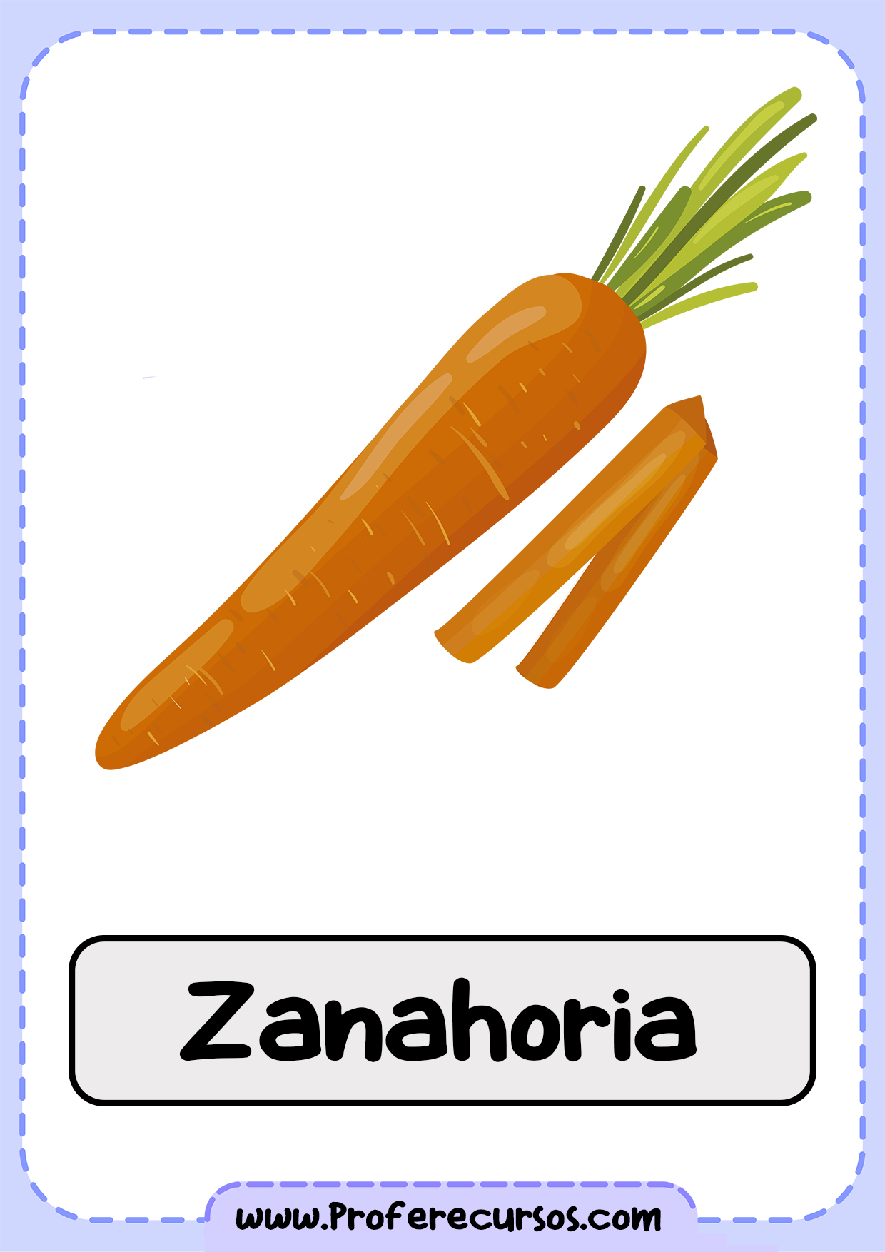 Vocabulario-Verduras-Vegetales-Zanahoria