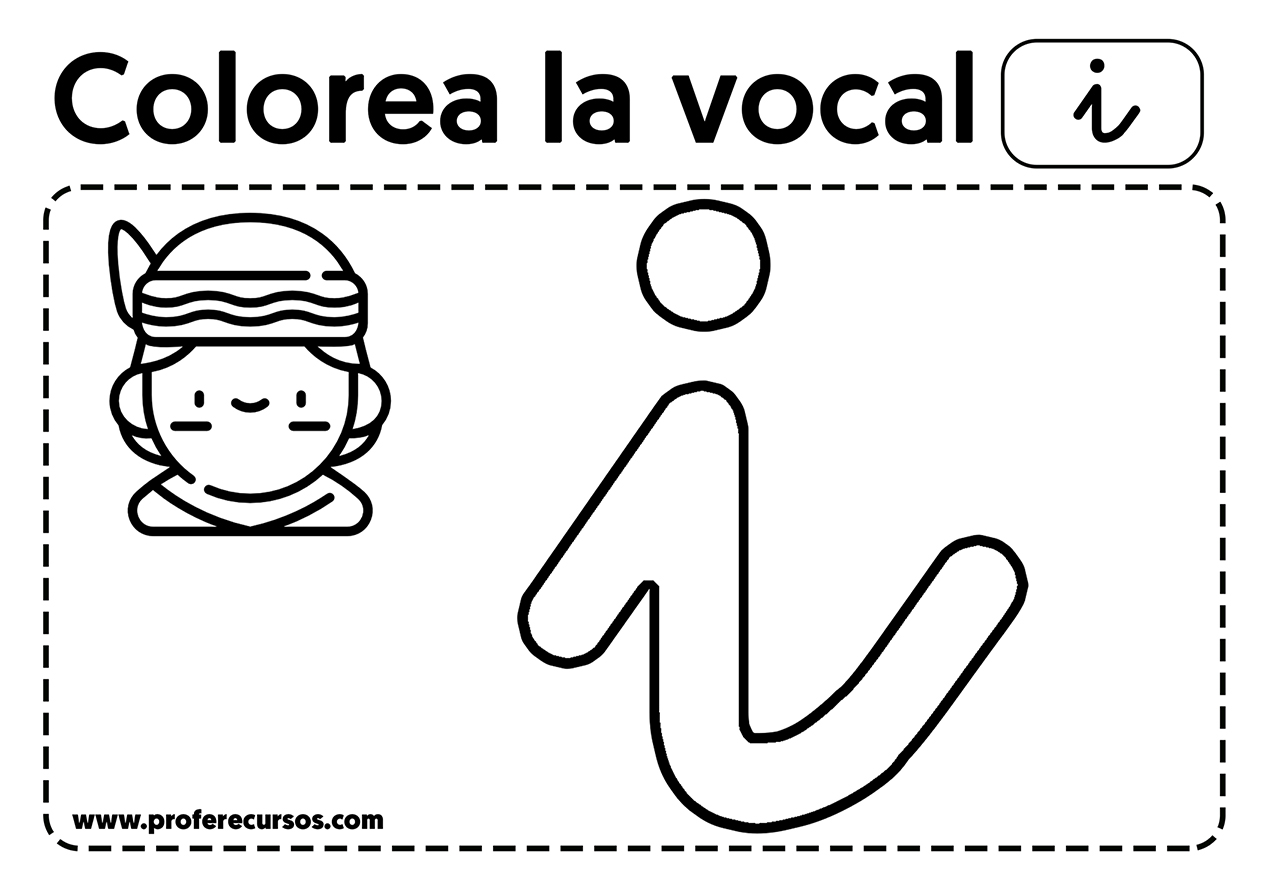 Vocal i para colorear