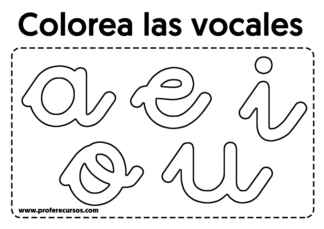 Vocales para colorear