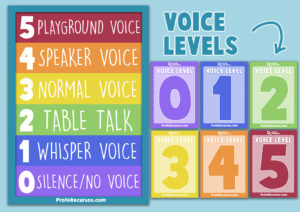 Voice levels wall chart