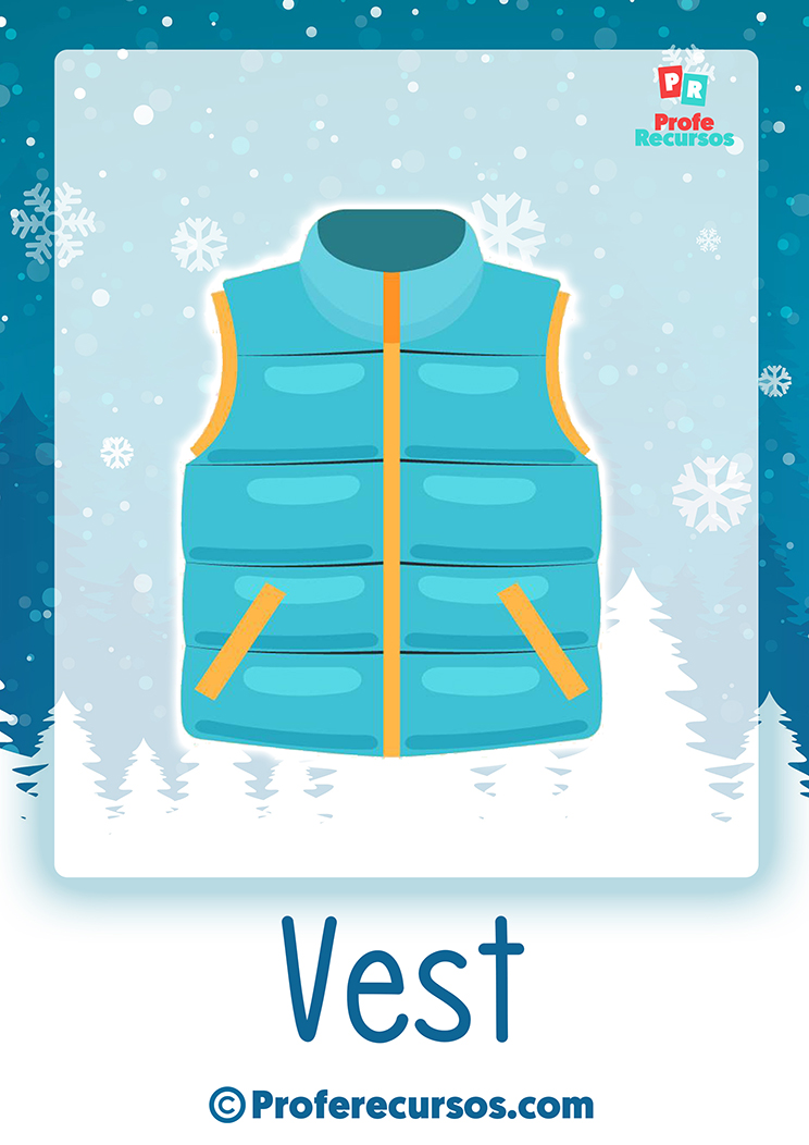Winter flashcards for kids