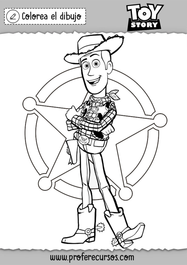 Woody Toy Story 4 para colorear