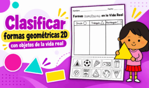 Actividad para Clasificar Formas geométricas 2D | Objetos de la vida real