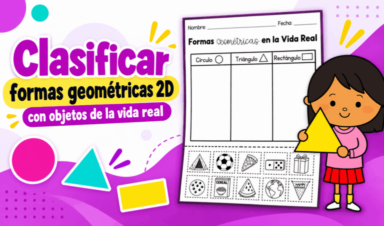Actividad para Clasificar Formas geométricas 2D | Objetos de la vida real