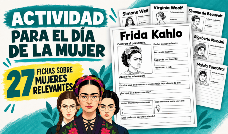 Actividad para el Día de la Mujer | Fichas sobre mujeres Importantes
