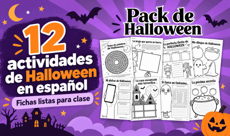 Actividades de Halloween Para clase | Fichas listas para IMPRIMIR
