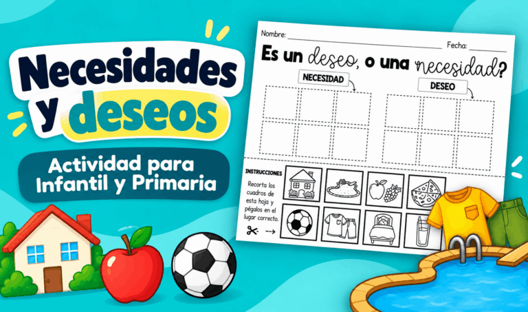 Deseos y Necesidades | Actividad para Infantil y Primaria