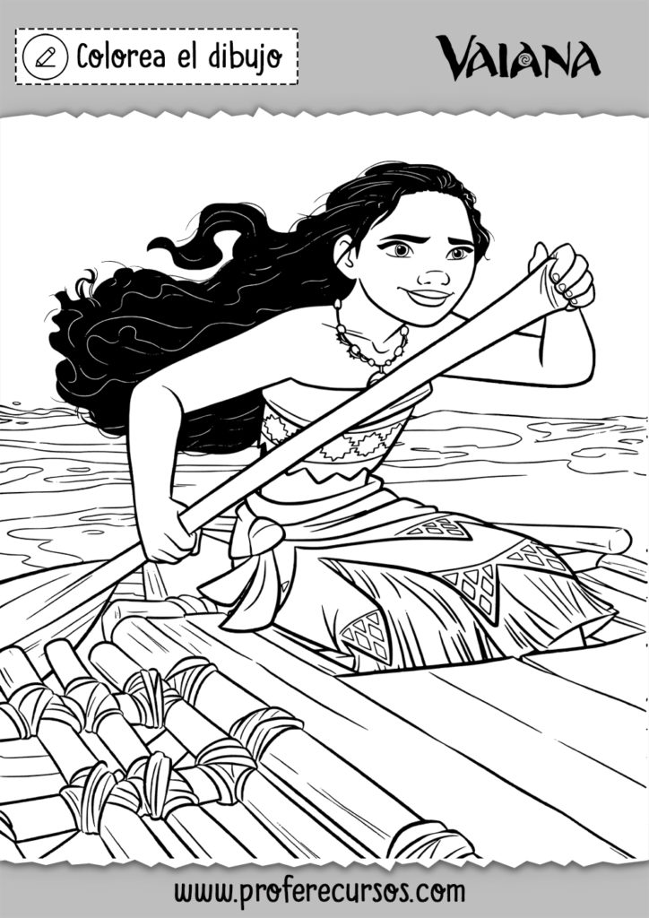 Dibujo moana para pintar