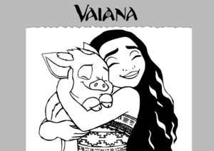 Dibujos de Vaiana para colorear