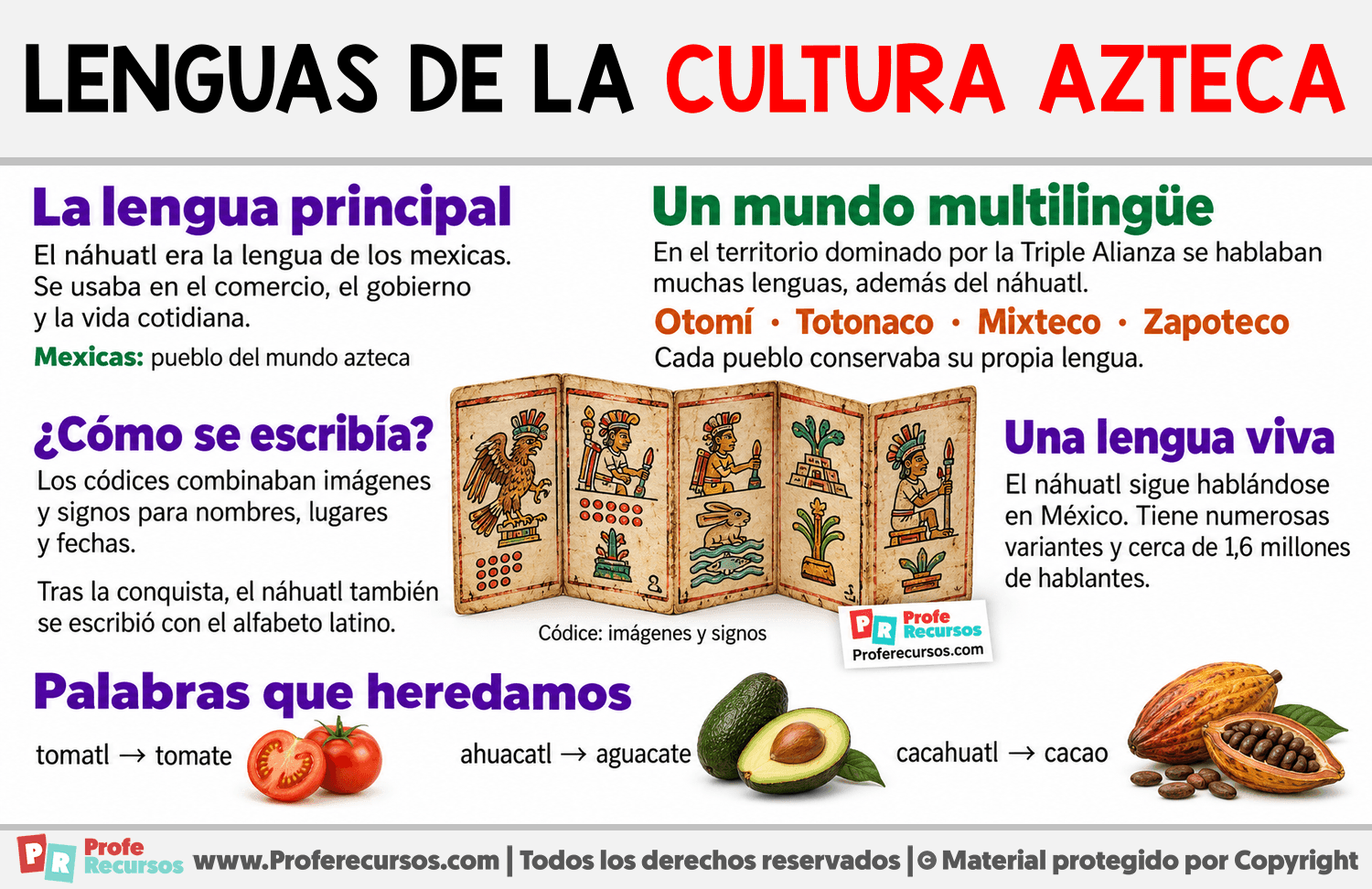 Lenguas de la cultura azteca Infografia sobre Lenguas de la cultura azteca