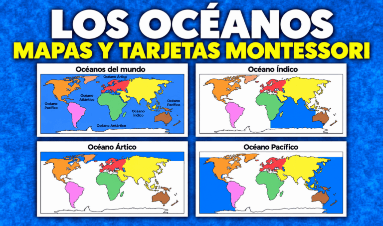 Océanos del mundo | Mapas y tarjetas Montessori