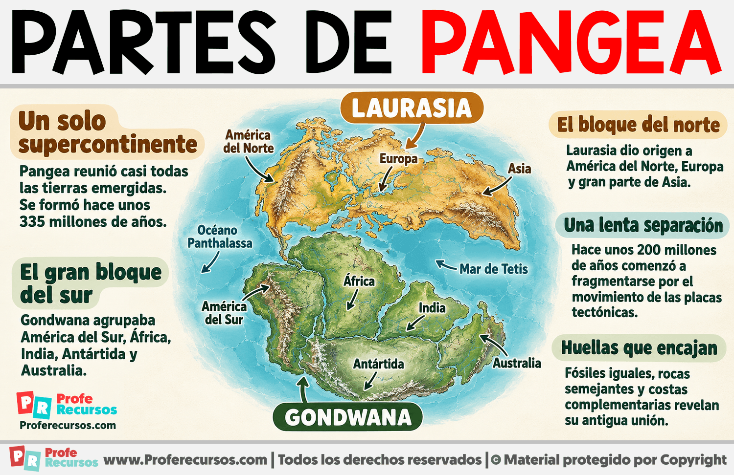Partes de Pangea Infografia sobre Partes de Pangea