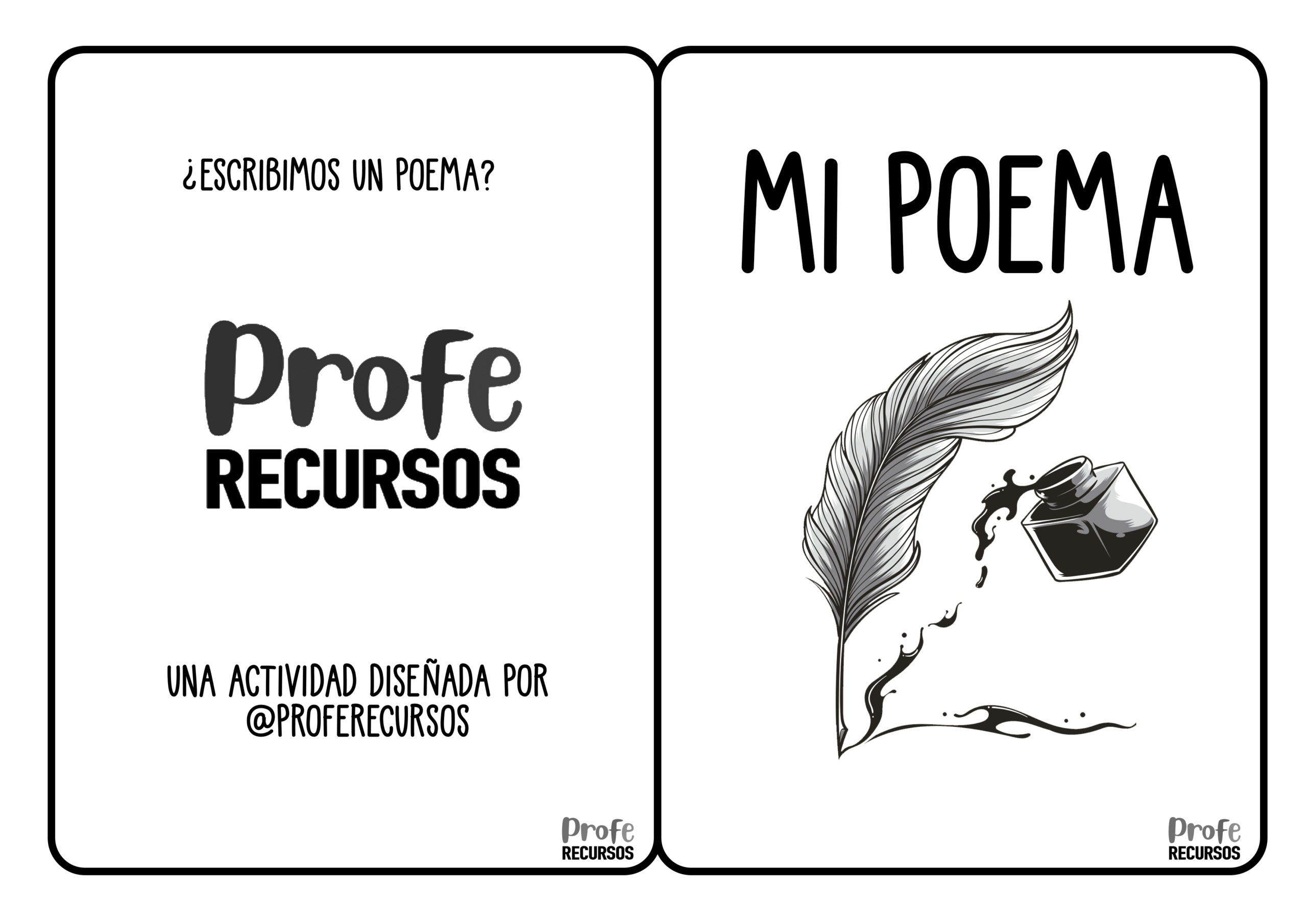 Lapbook de escritura creativa para trabajar la creación de un poema