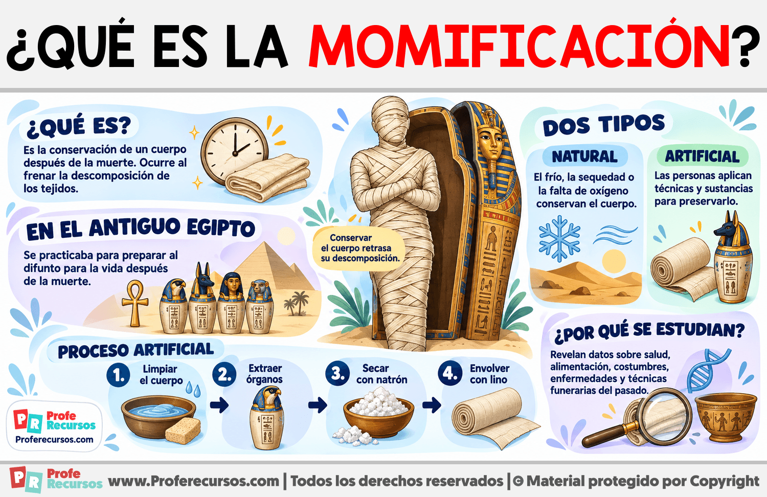 ¿Qué es la Momificación? Infografia sobre ¿Qué es la Momificación?