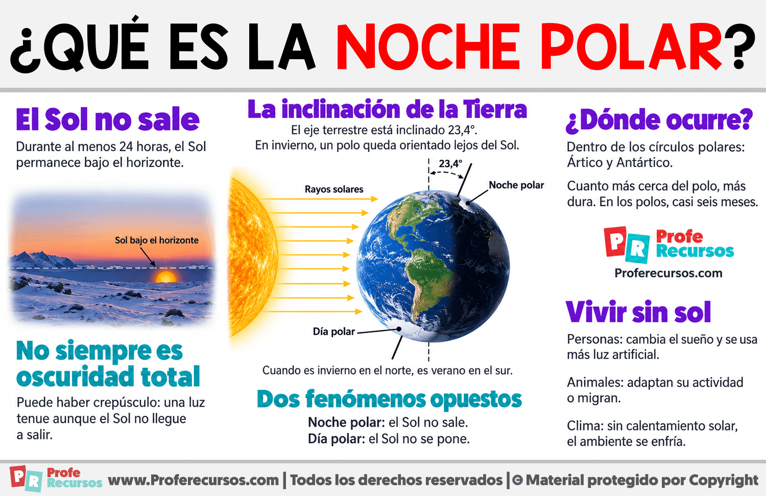 ¿Qué es la noche polar? Infografia sobre ¿Qué es la noche polar?