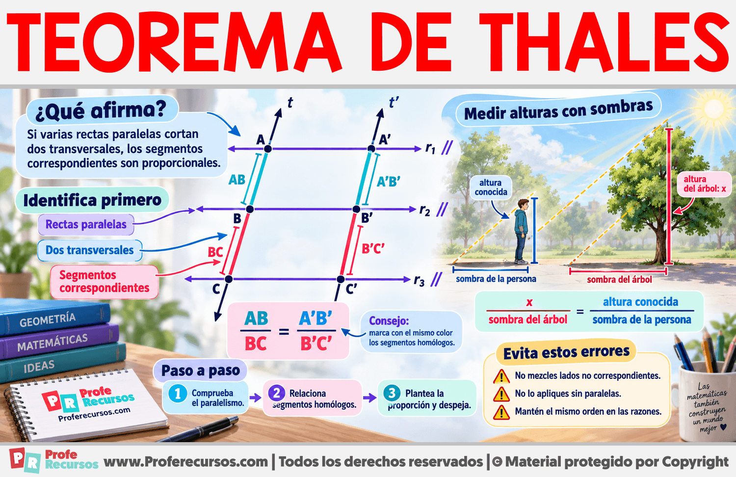 Teorema de Thales Infografia sobre Teorema de Thales