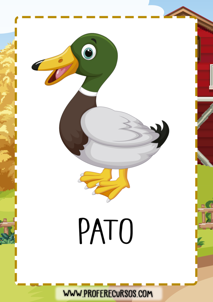 Vocabulario Animales de la Granja (Flashcards)